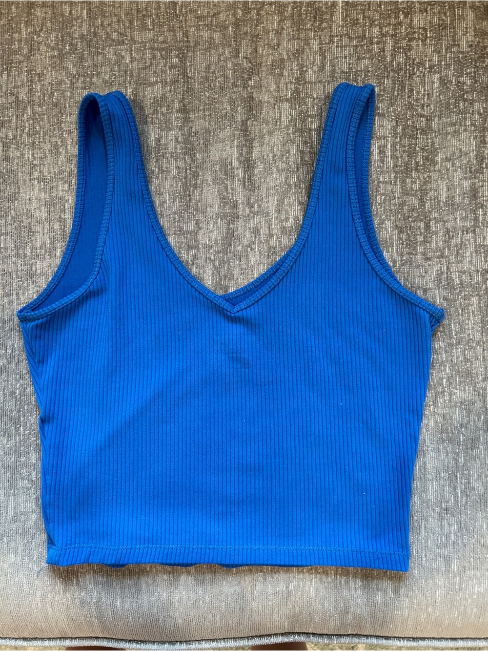 Hollister Ribbed V-Neck Crop Tank